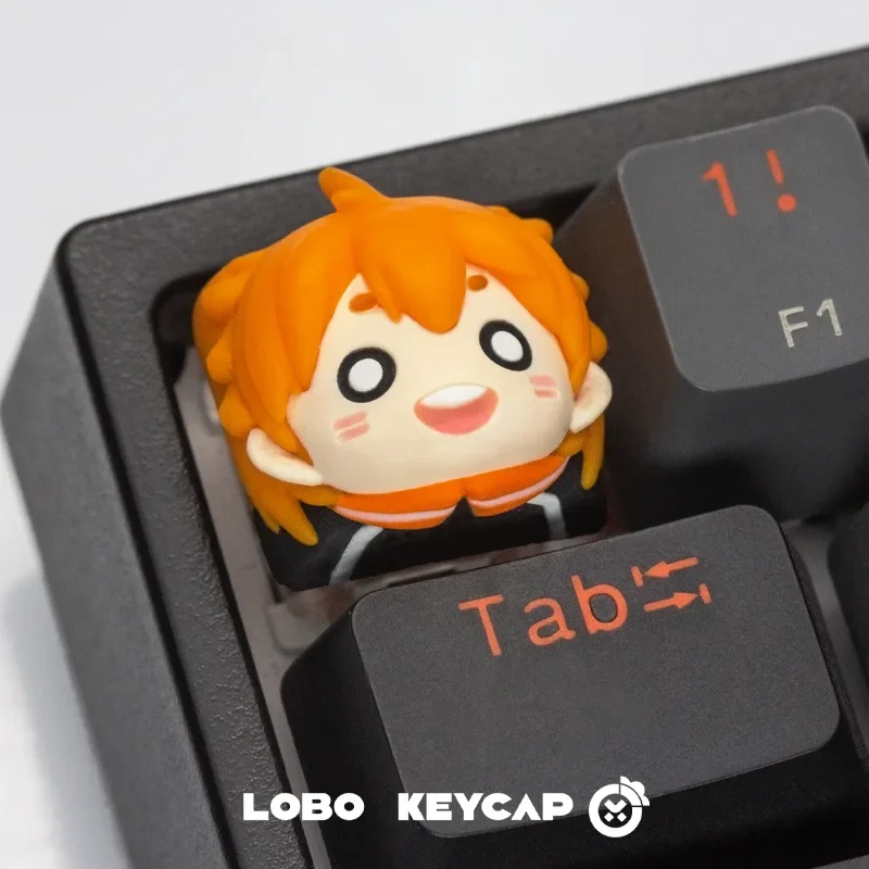 Tobio Kageyama Anime Resin Keycap Mechanical Keyboard Handmade Personalized Art Cute Computer Accessories E-sports Gamer Gifts