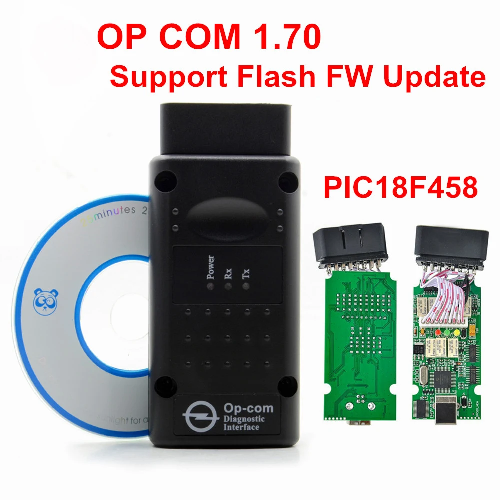 

OPCOM V1.70 firmware Best Quality OP-COM For Opel Diagnostic-tool OP COM with Real PIC18f458 Can Be Flash Updated