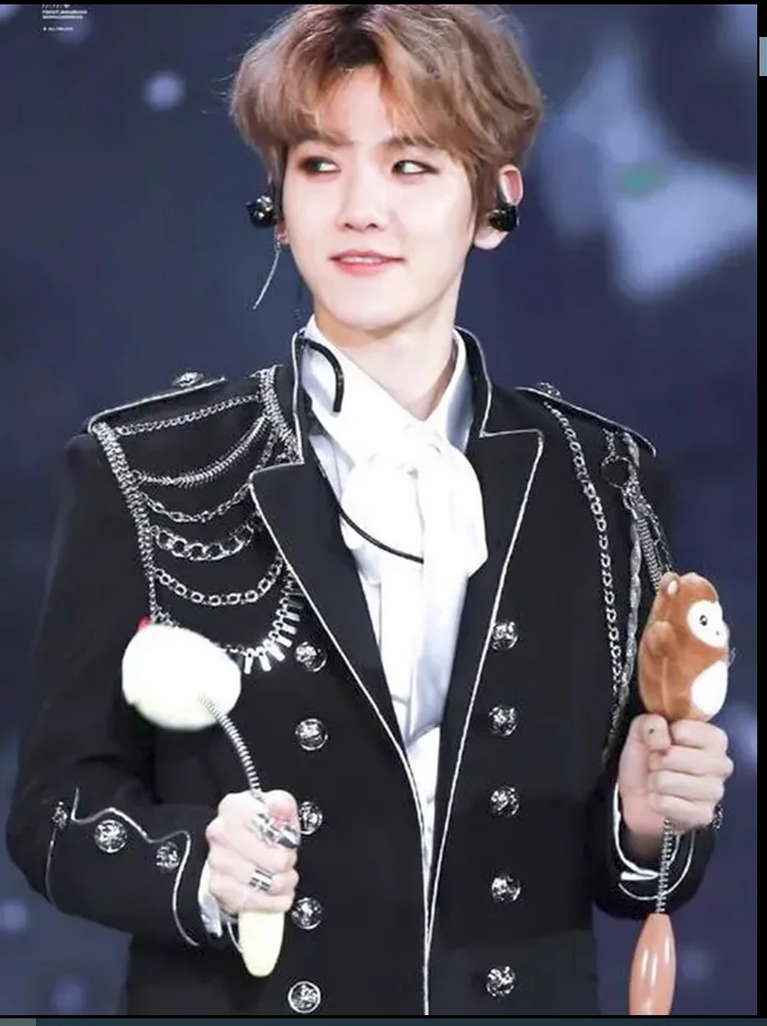 Cappotto Punk da uomo Rock Singer Multi Button Performance Stage Costume