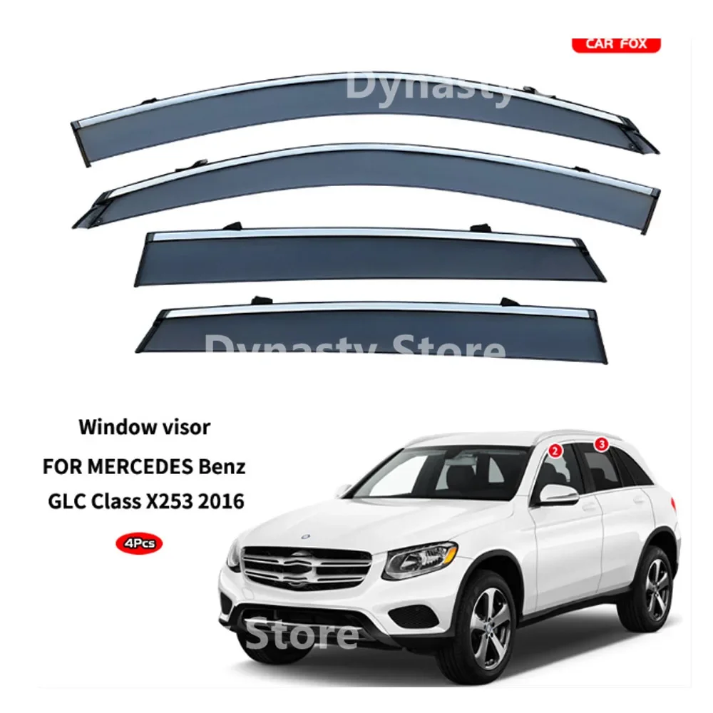 

Car Window Visor Waterproof Protect Sunny Rainy Shelter Auto External Accessory For Mercedes Benz GLC Coupe