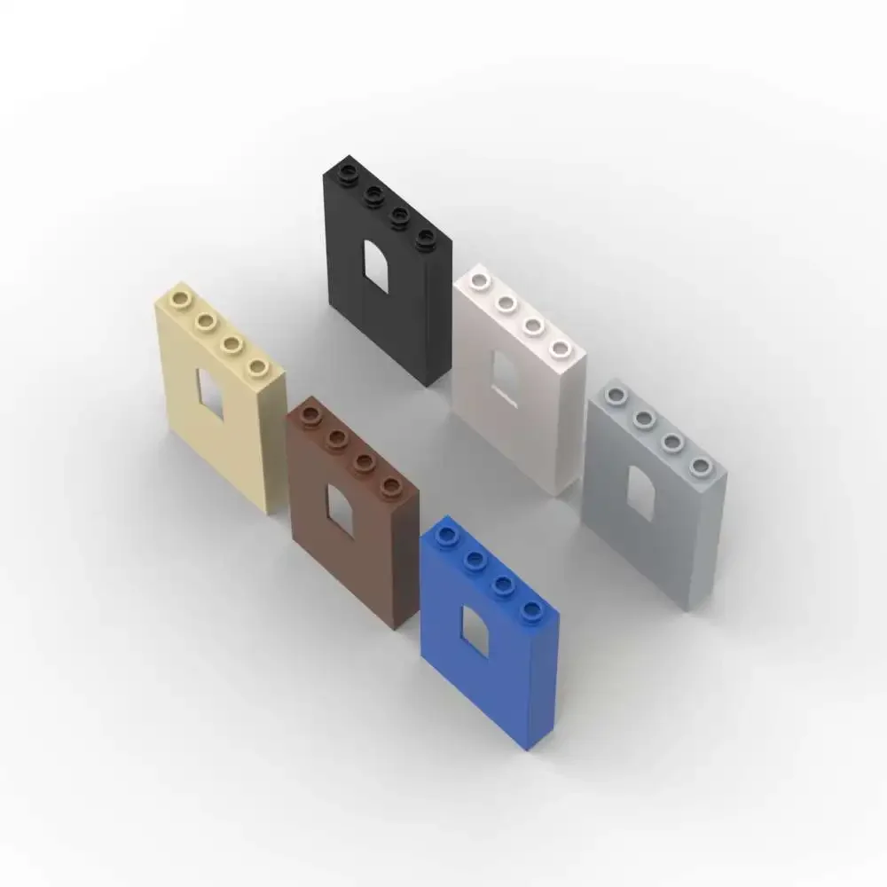MOC 1 قطعة 60808 1x4x5 لوحة اللبنات عدة جدار مع نافذة مجلس منزل القلعة الجسيمات فكرة لعب الأطفال هدايا عيد الميلاد