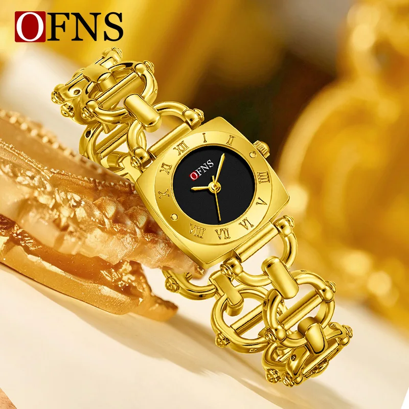 Luxury Square Women's Quartz Watch Chain Bracelet Alloy Roman Numeral Waterproof Fashion Elegant Wristwatch Clock Festival Gift