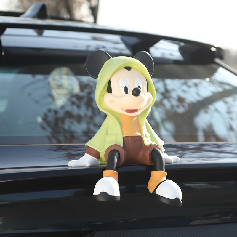 ديزني ميكي الكرتون لطيف زخرفة الإبداعية kawaii العصرية لعبة تمثال سيارة المنزل زينة زخرفية أنيمي الطرفية هدية.