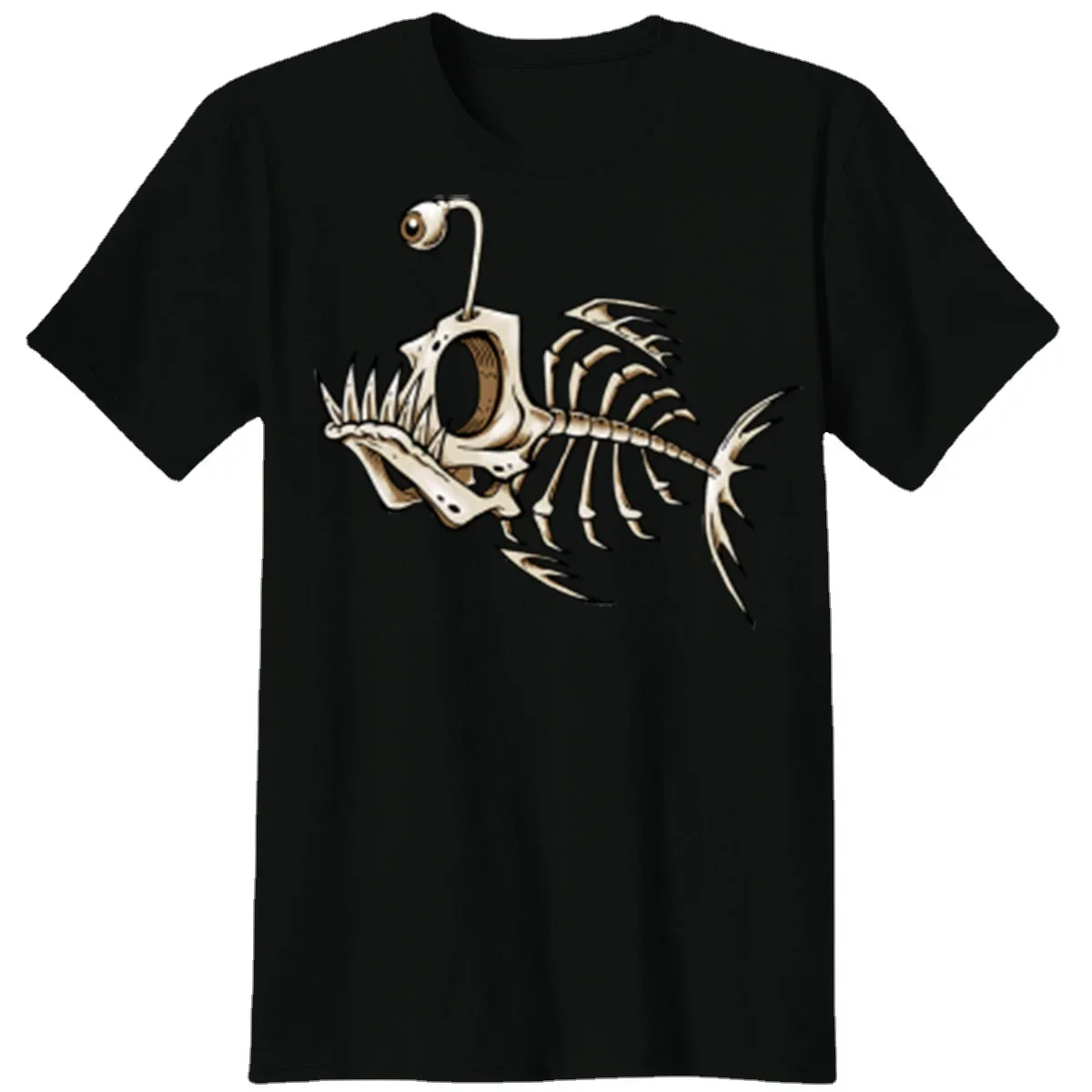 

Funny Bonefish Skull Deep Sea Fish Skeleton T-Shirt 100% Cotton O-Neck Summer Short Sleeve Casual Mens T-shirt Size S-3XL
