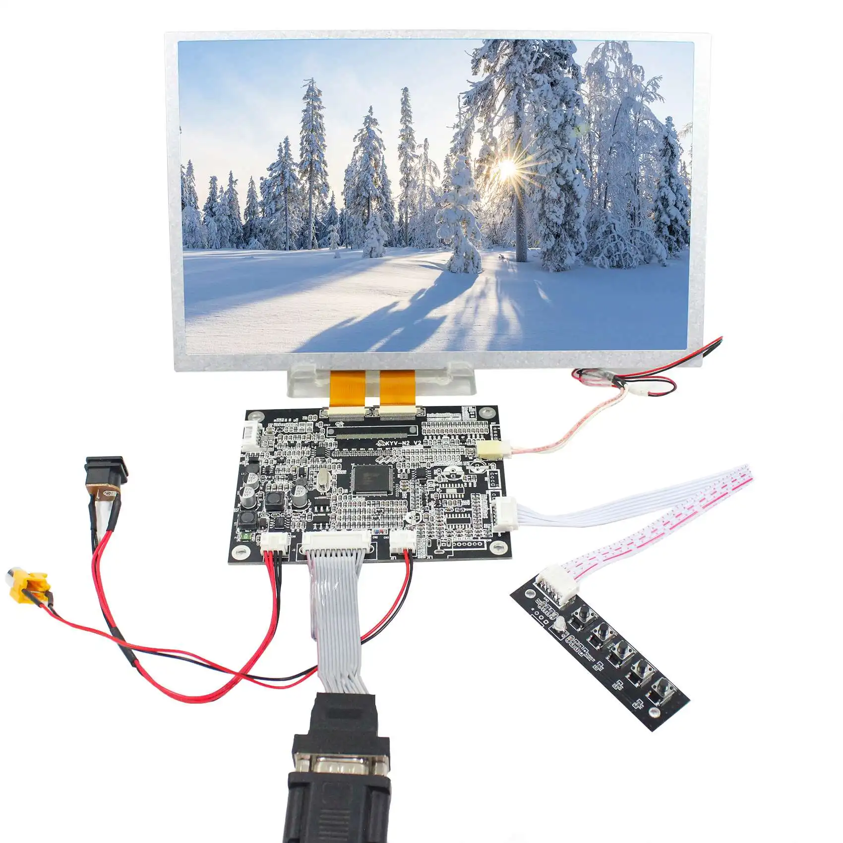 10.1in AV101VW01 V3 800X480 LCD Screen with VGA AV LCD Controller Board KYV-N2