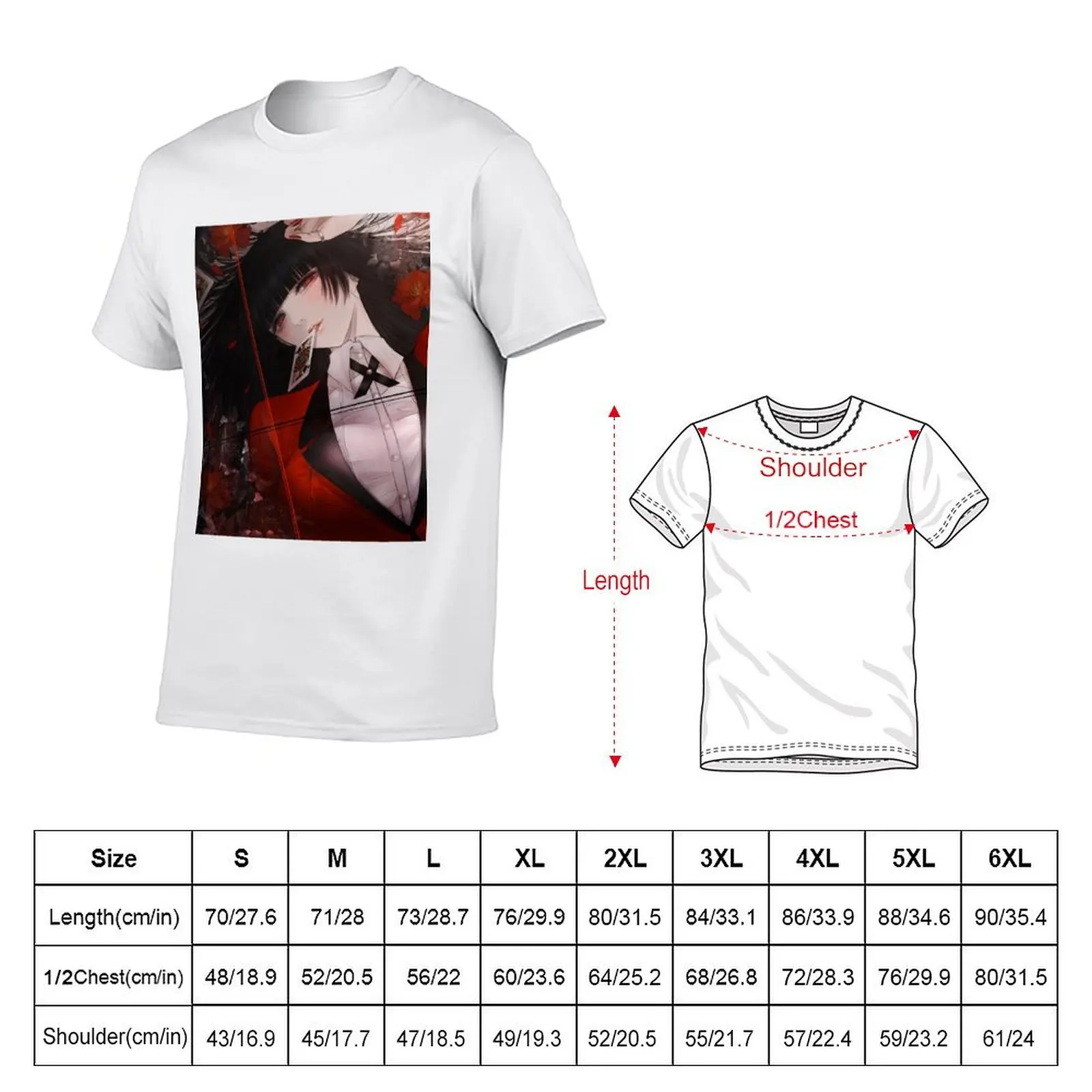 kakegurui T-Shirt Anti-Fade Casual Tee Shirt