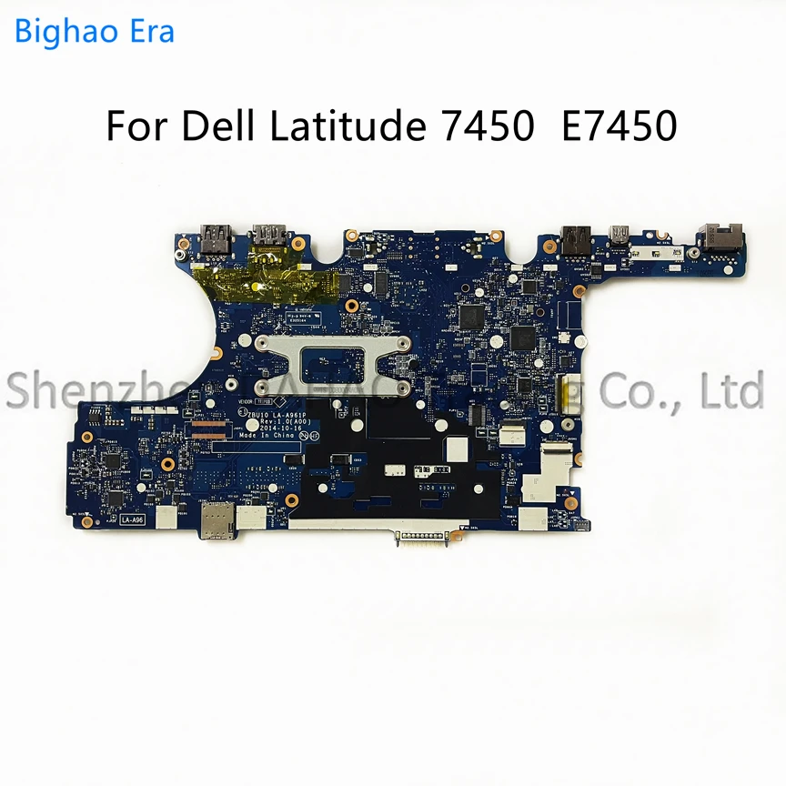 Imagem -02 - Placa-mãe Portátil para Dell Dell Latitude 7450 E7450 i3 I55300u I7-5600u Cpu Cn0y15c1 0r1vjd 0420pp 100 Testado Zbu10 La-a961p