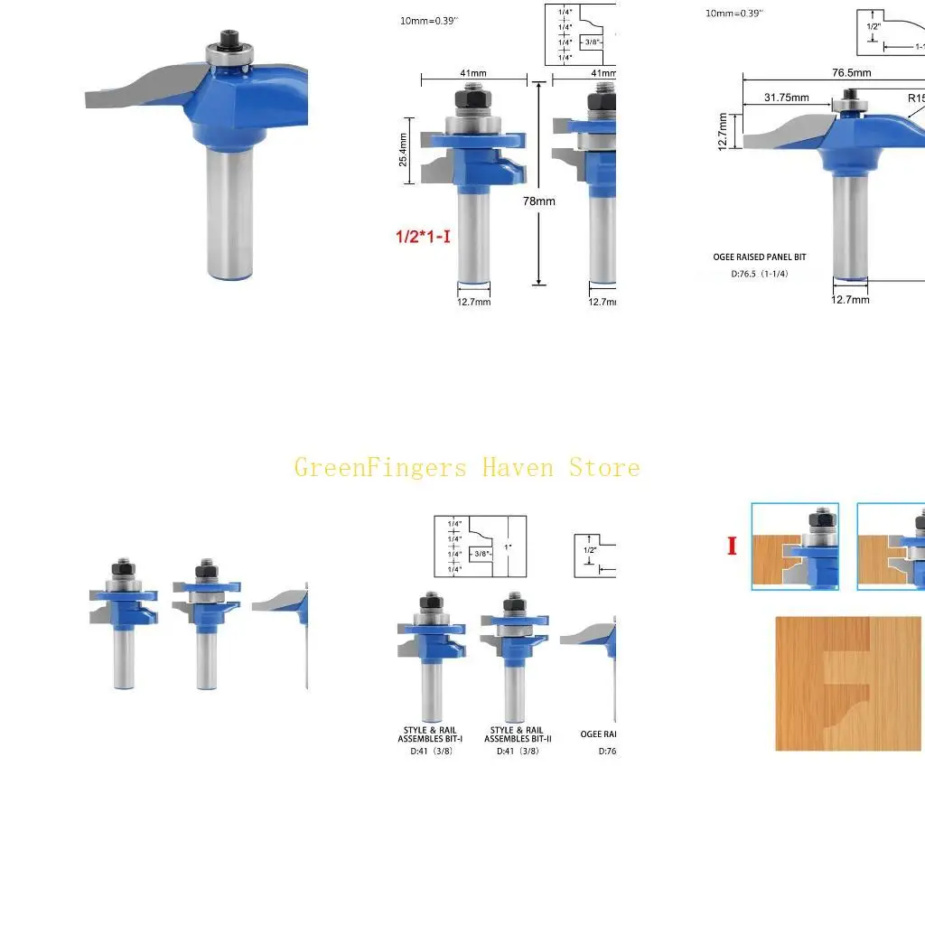 

F68D 3 шт./компл. фрезы с пазом для язычка, большие квартирные доски, двери шкафа, деревообработка, фрезерование