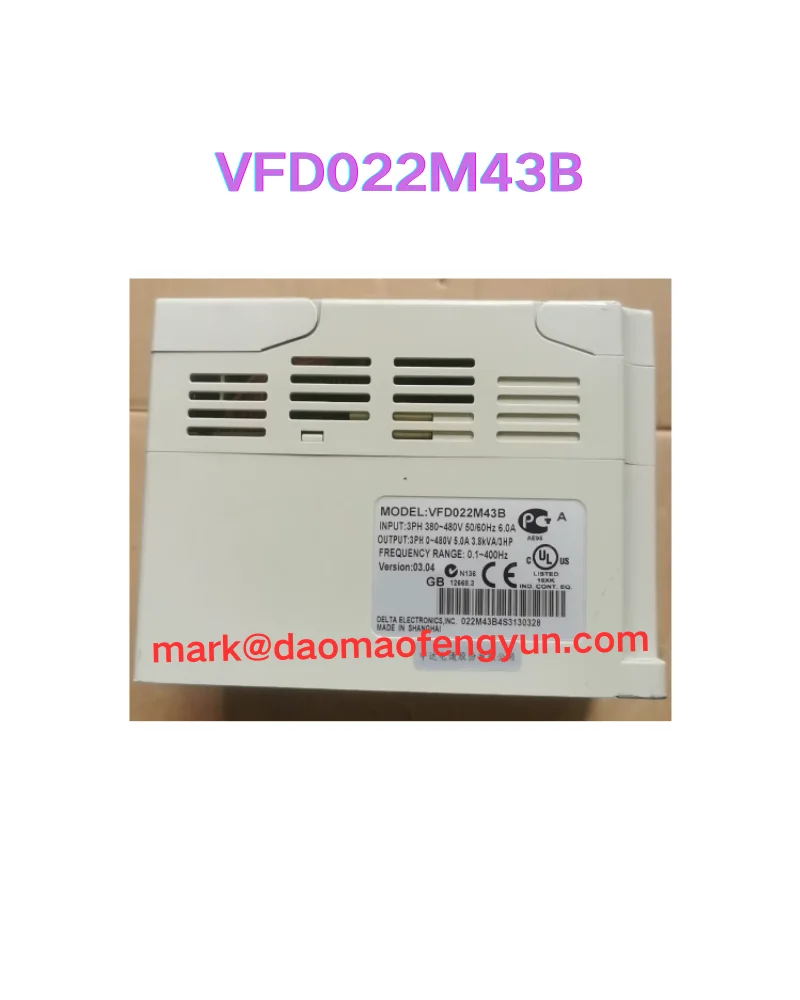 

VFD022M43B Used inverter VFD022M43B, 2.2kw tested OK