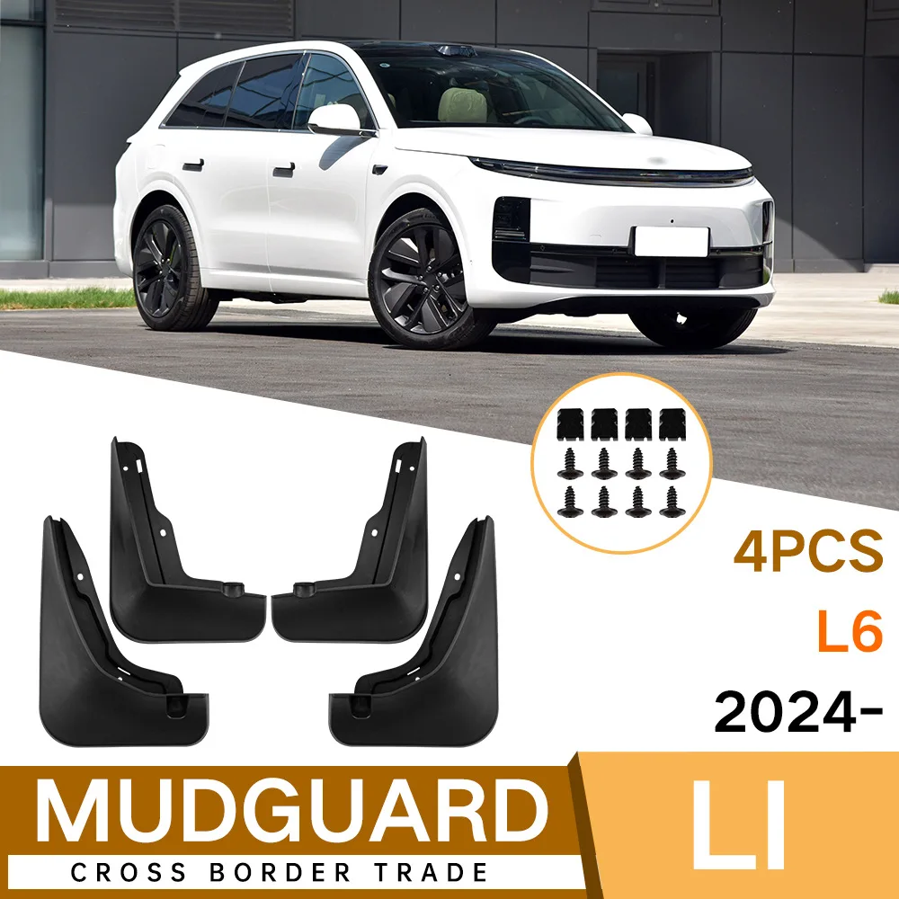 

For Leading ideal L6 2024 black car mudguard Reduce dust Resist tire dirt car accessories tools