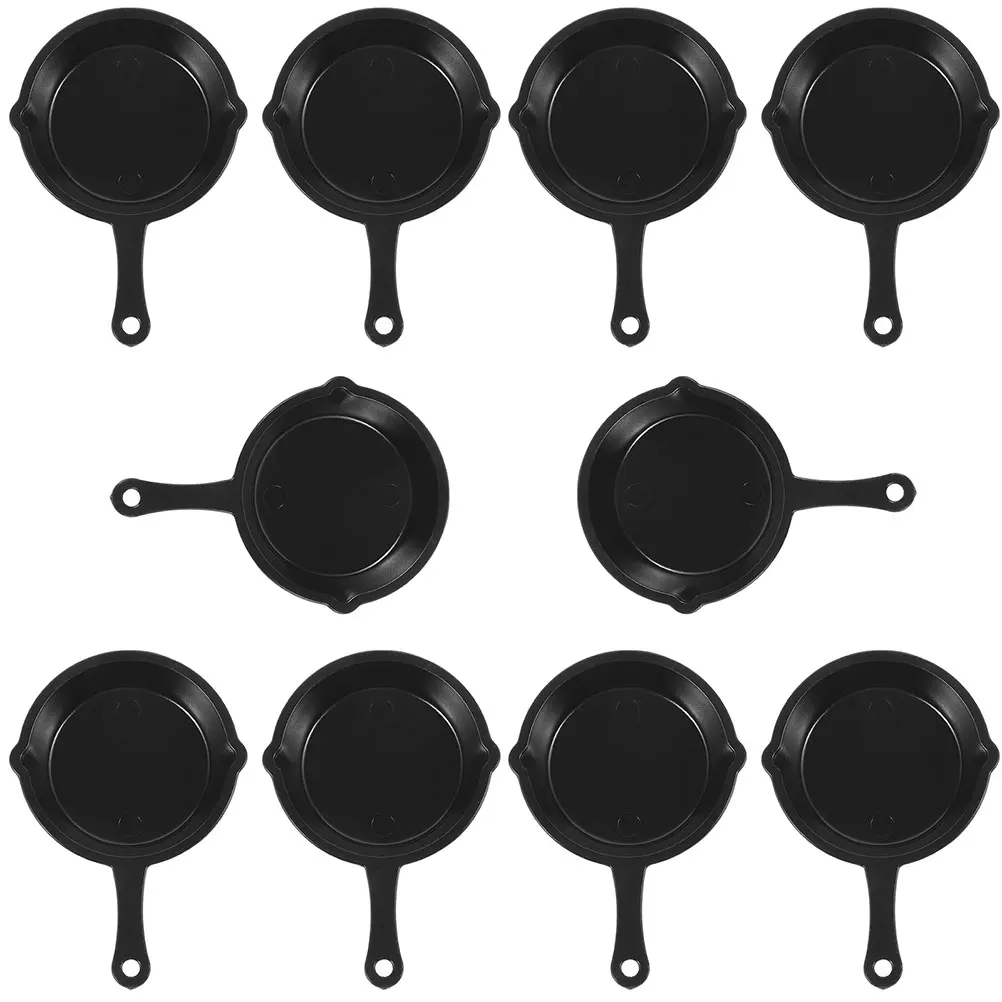

20pcs Miniature Frying Pan Set Mini Plastic Kitchen Cookware Dollhouse Accessories Creative DIY Lightweight Fun Roleplaying Toy