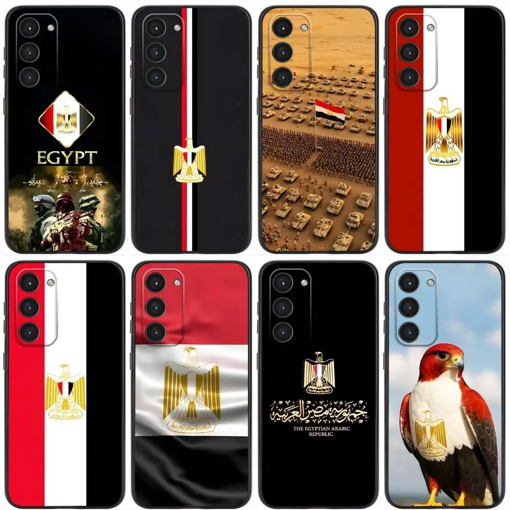 Cool E-Egypt Flag Phone Case For Samsung Galaxy A20,21s,22,31,32,52,53,72,73,80,91 Soft Liquid Silicone Black Cover