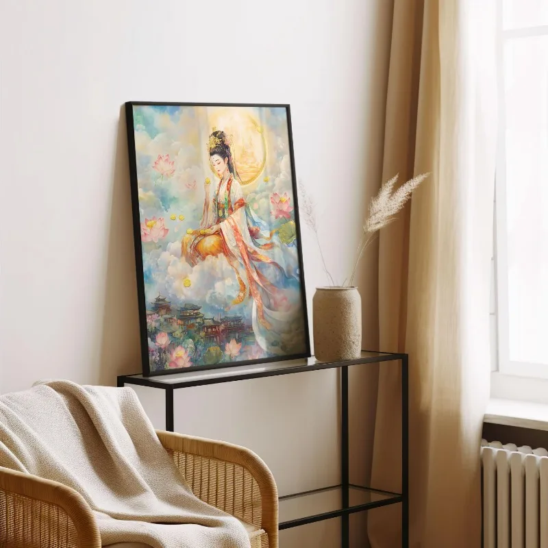 Ukiyo-e نمط اليابانية الآلهة قماش طباعة Amaterasu Benzaiten Inari Raijin الأساطير الجدار ملصق فني للمنزل مكتب ضريح ديكور