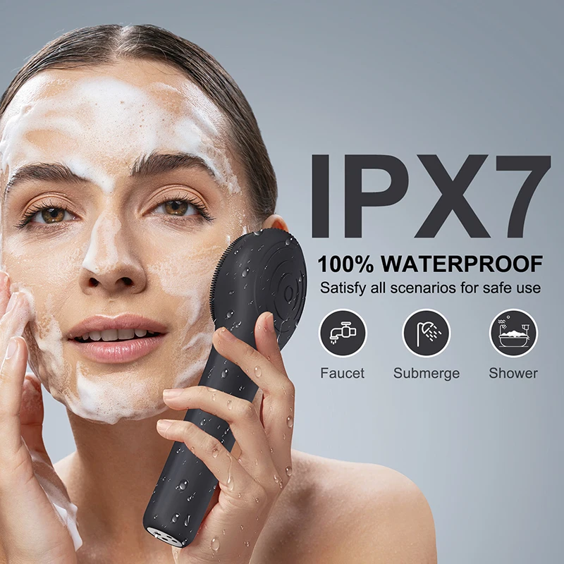 Brosse de nettoyage du visage, rouleau vibrant, Massage, épurateur de visage en Silicone, nettoyant pour le nettoyage en profondeur des pores, beauté, soins de la peau