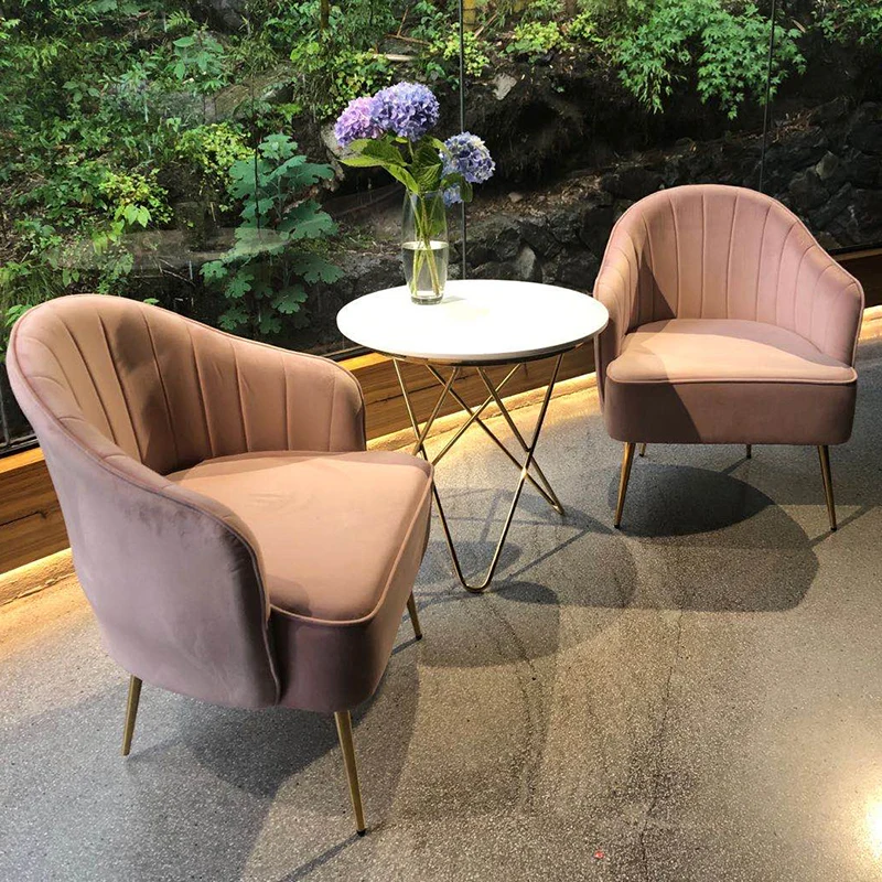 

Lazy sofa single bedroom light luxury small girl cute balcony leisure chair three-piece small coffee table combination