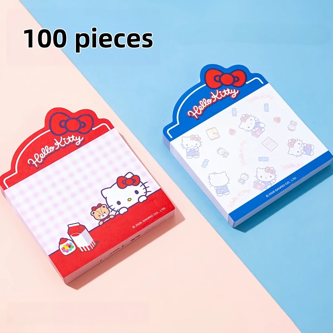 100 sheets/book Sanrio Hello Kitty tearable notepad cartoon cute portable notepad for elementary school students