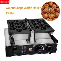 XEOLEO-Máquina Elétrica De Waffles, Ferro Antiaderente, Forma De Noz, Equipamento De Lanche De Cozinha, 10 Furos, 1400W