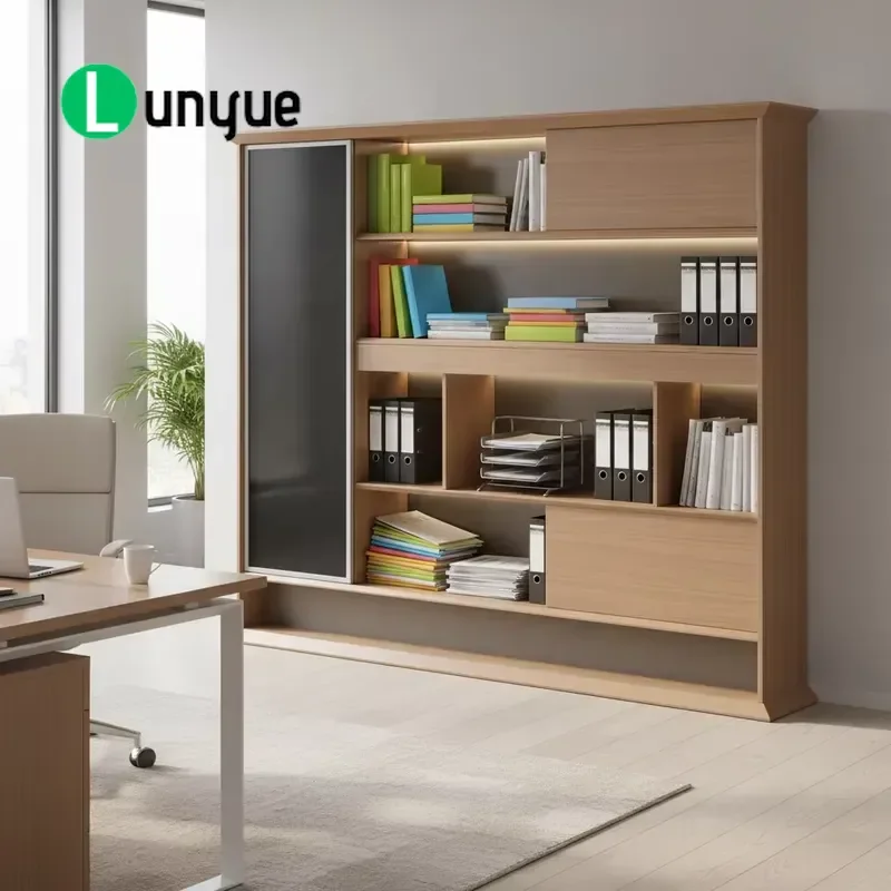 Luxury Modern Solid Wood Adjustable Shelving File Cabinet For Home Office Administrative Storage Organization Durable