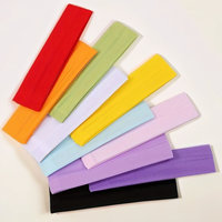 10pcs Solid Color Elastic Sport Yoga Headbands Fashion Soft Stretchy Polyester Sweatband Headband for Women Man Girl