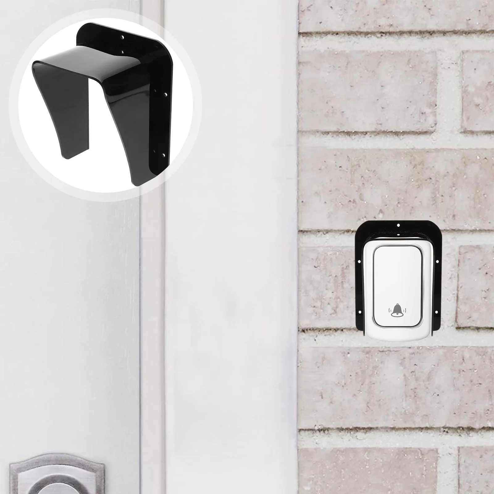 

Premium Waterproof Doorbell Cover Weatherproof Rainproof Protection Control Fingerprint Devices U-Shaped Design