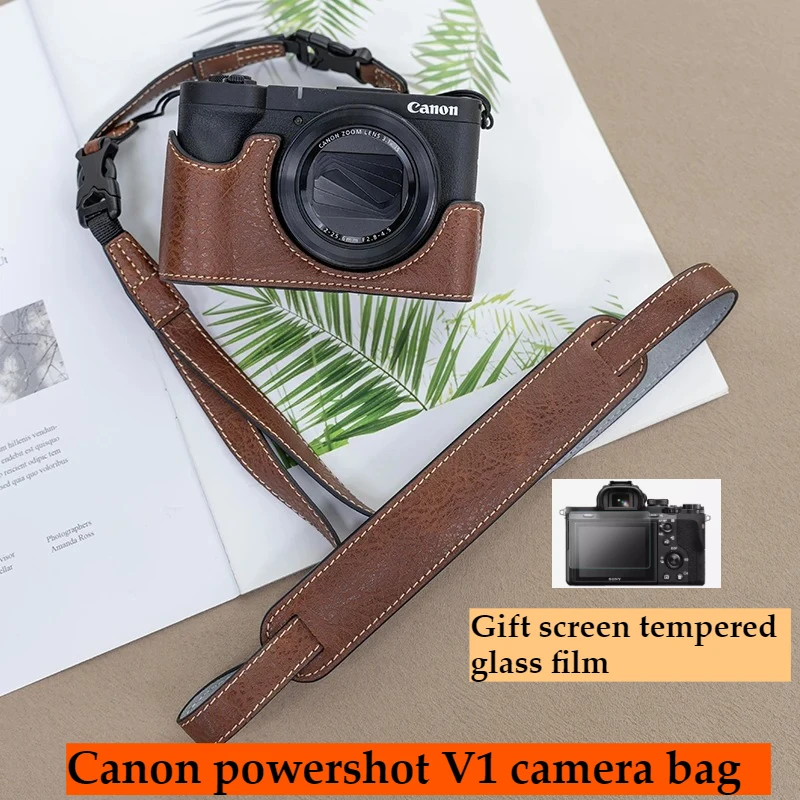 Camera Bag for Canon Powershot V1 Canon Base V1 Protective Case with Shoulder Strap Accessories for Fall and Scratch Resistance