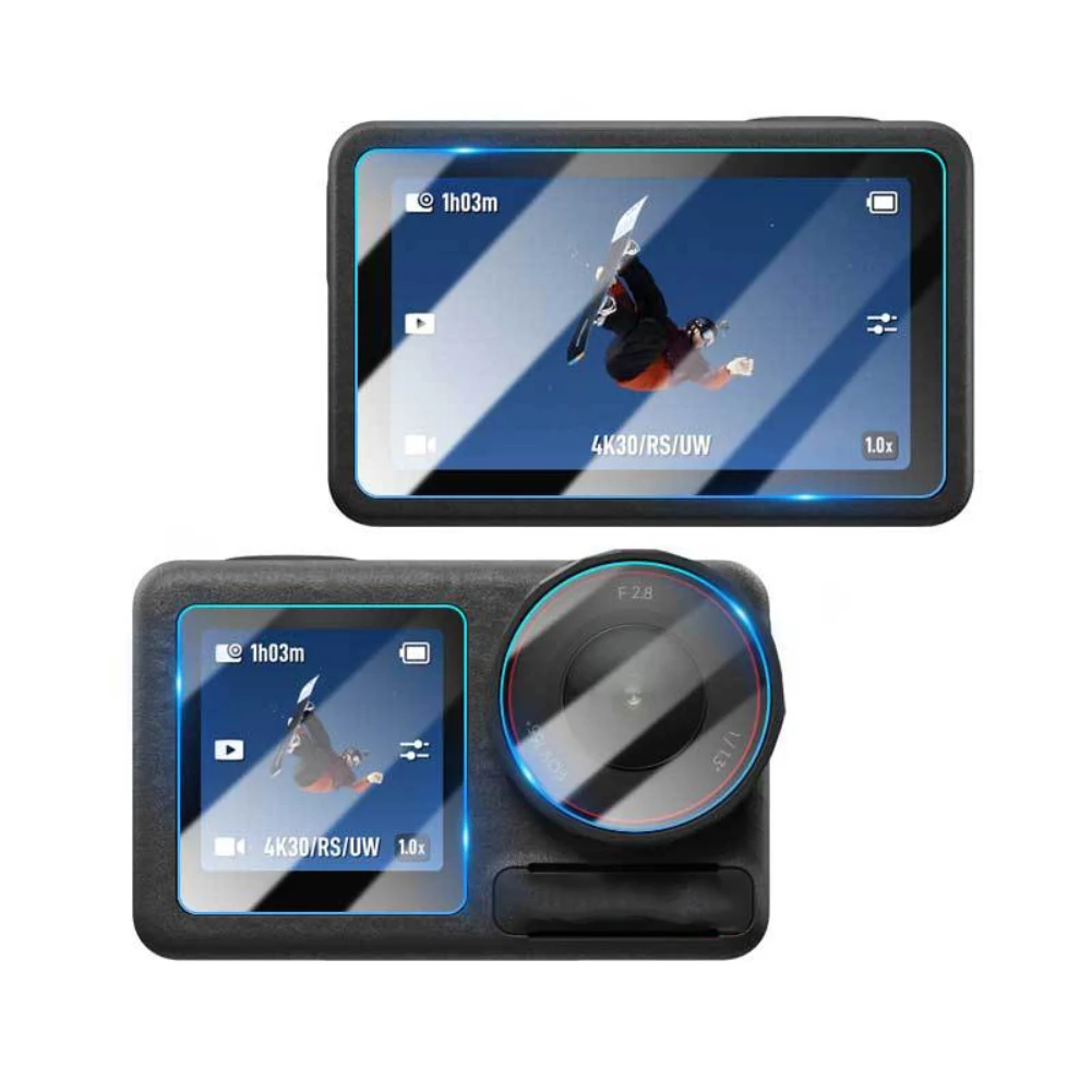 Tempered Glass Screen And Lens Protector For DJI Action 6 Pro HD Anti-Reflective Tempered Glass Sports Action Video Cameras Part