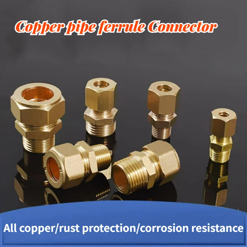 

All Copper Outer Wire Copper Pipe Ferrule Joint 1/8 "1/4" 3/8 "1/2" Humidifier Copper Pipe Textile Machine Accessories