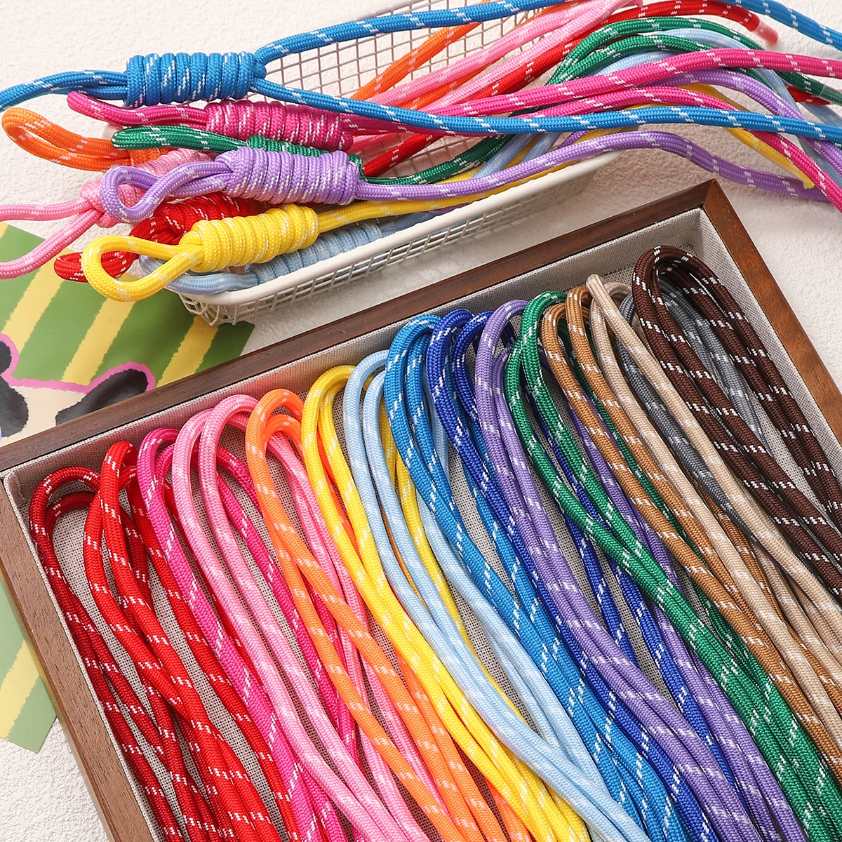 New Colors Braided Polyester Cord 5M 5mm For DIY Beading Phone Lanyard Jewelry Making Accessories Handmade Rope Wholesale Color