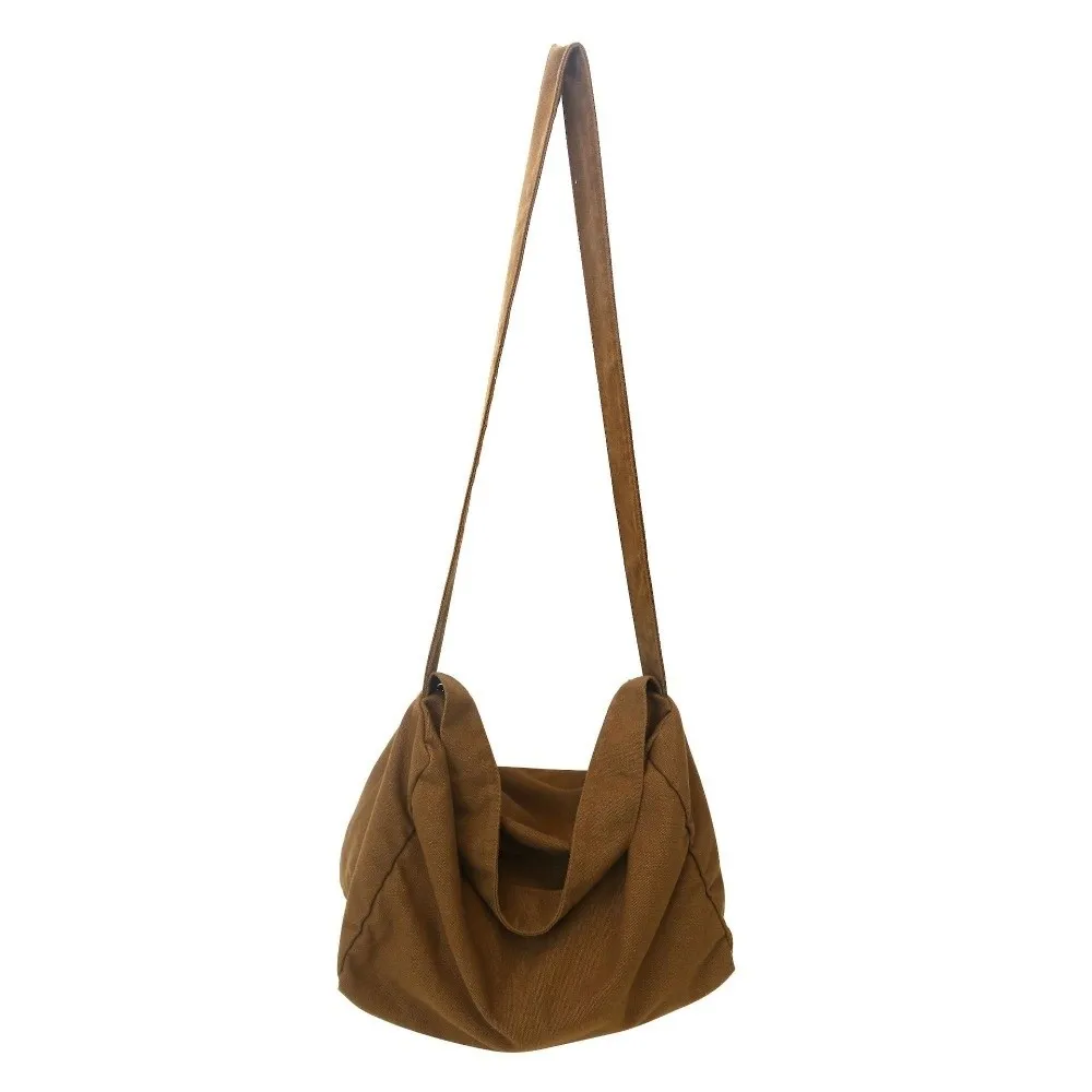 

Холщовая сумка через плечо большой емкости, чехол для телефона, парусиновая студенческая сумка на плечо, однотонная универсальная сумка-мессенджер для мужчин и женщин