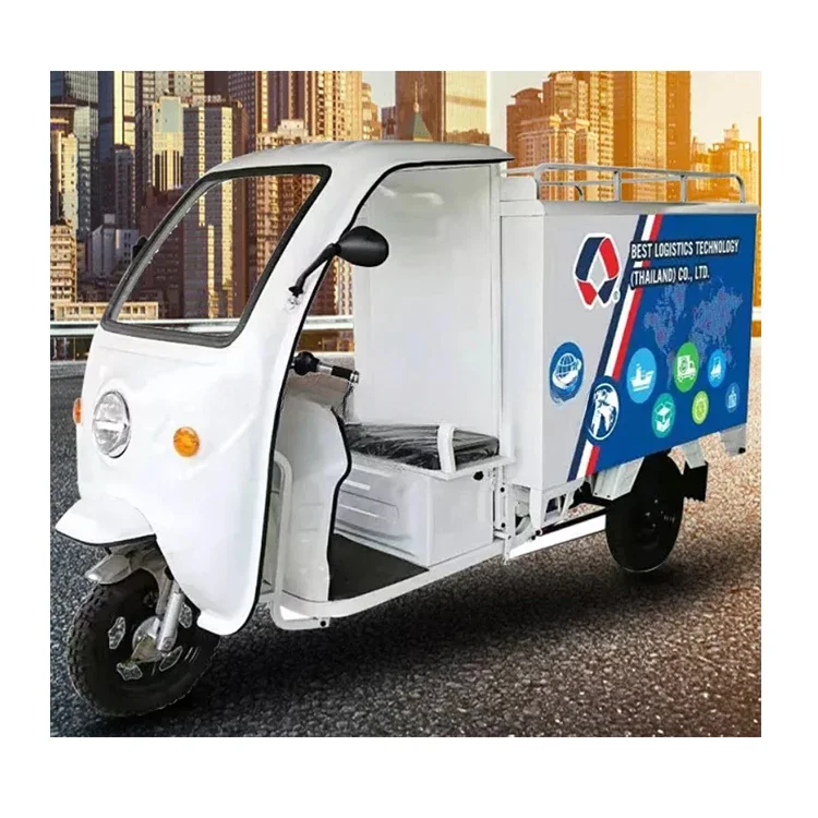 Maximum Loaded Adult Tricycle Electric Powered Triciclo Electrico Shock Absorption Tricycle Steel 60V Cargo Closed Eec 60V 45ah