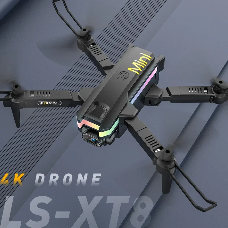 XT8 Mini Drone 4K HD Camera 3 velocità modalità senza testa stabile Hover LED luce pieghevole telecomando Quadcopter bambini elicottero giocattolo