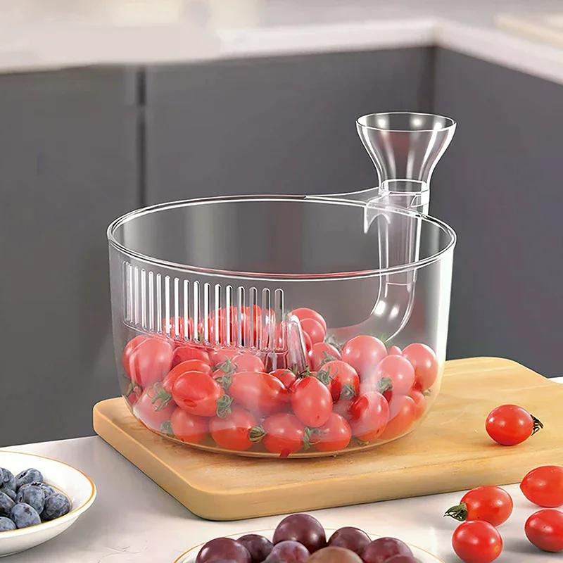 Innovative Home Kitchen Tool: Automatic Fruit and Vegetable Washer with Strainer; Perfect For BBQs