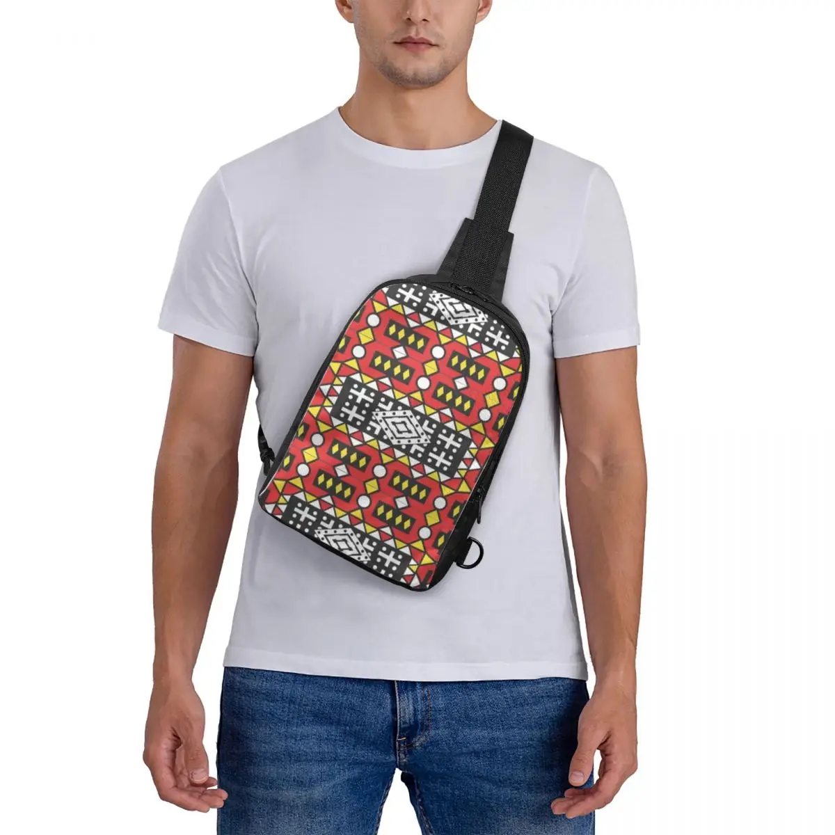 

Kizomba Samakaka Ankara Chest Bag Crossbody Backpack Sling Shoulder Bag For Men Traveling Hiking Daypack