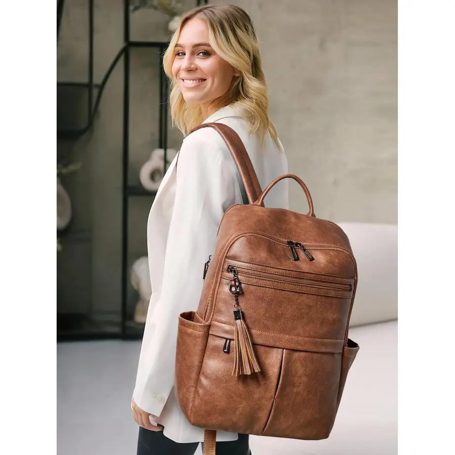 Zaino per laptop da donna, 15,6 Zaini causali per zaini Borsa per computer con scomparto per laptop per viaggi, lavoro, college