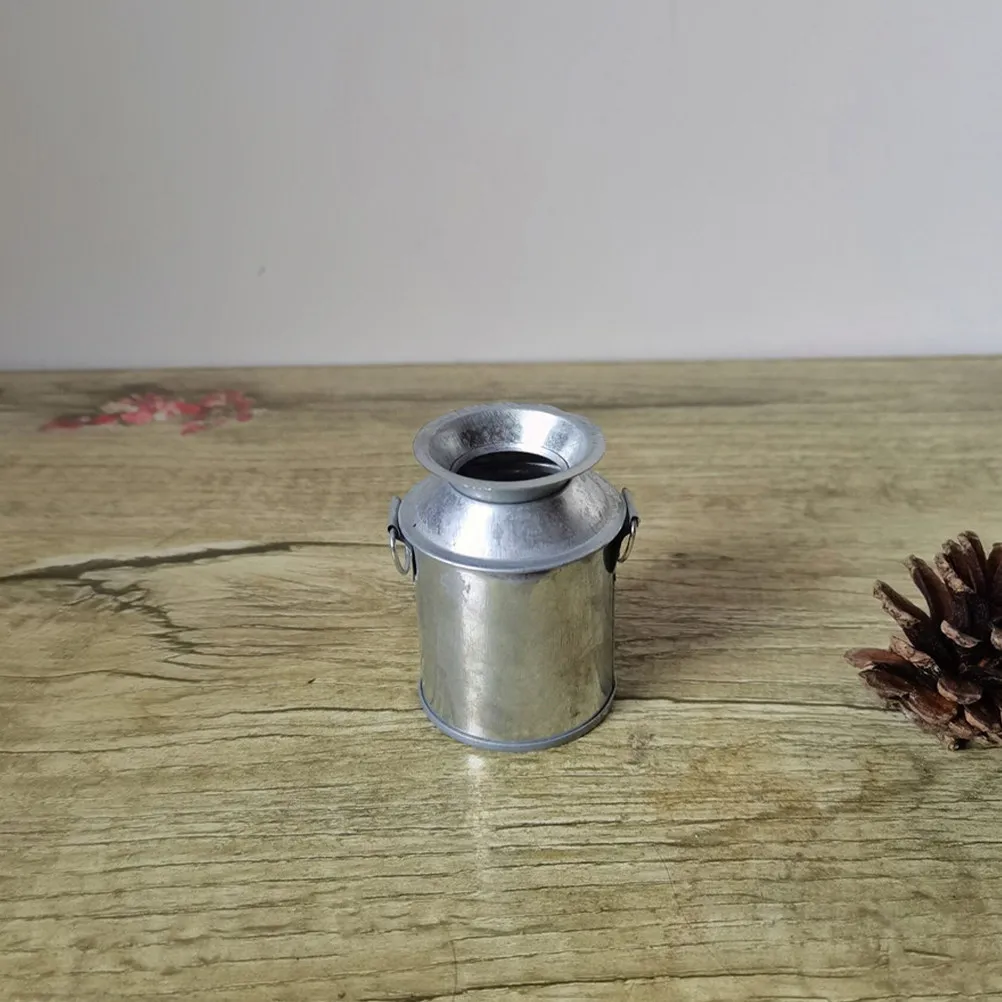 Mini Iron Succulent Planter Vintage Rustic Metal Flower Vase Small Garden Decor for Shelves Tables Windowsills Home Interior
