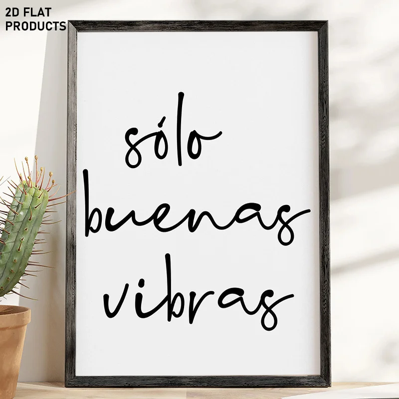 2D Flat, 2D Flat, 1pc 2D Flat Frameless Canvas Art | 