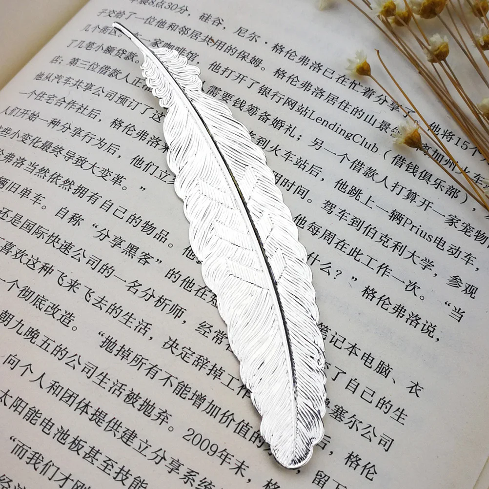 

6Pcs Metal Bookmarks Unique Gift for Birthday Party School Graduation Practical Silver Golden Brass