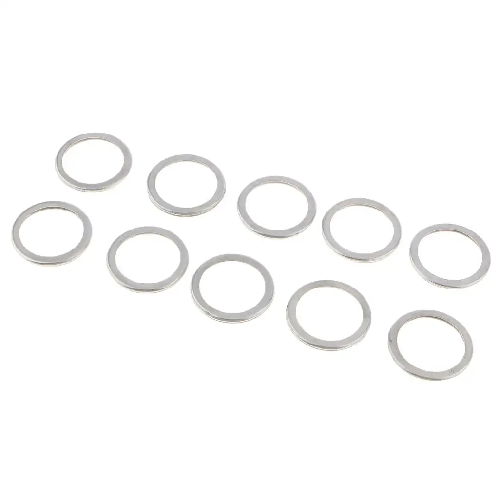 10PCS M20 Aluminum Oil Crush Washers/Drain Plug Gaskets Compatible with 11126- AA000, Silver