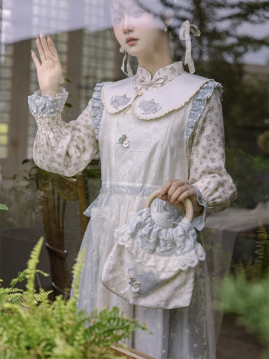 

Chuan Dai Shiguang Новое трикотажное платье средней длины в китайском стиле, женский комплект с эффектом похудения, молодежный стиль, лето 2023