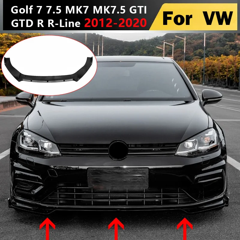 

2012-2020 для VW Golf 7 7,5 MK7 MK7.5 GTI GTD R R-Line Maxton Style Передний бампер Губный спойлер Сплиттер Защита Bodykit Передняя лопата