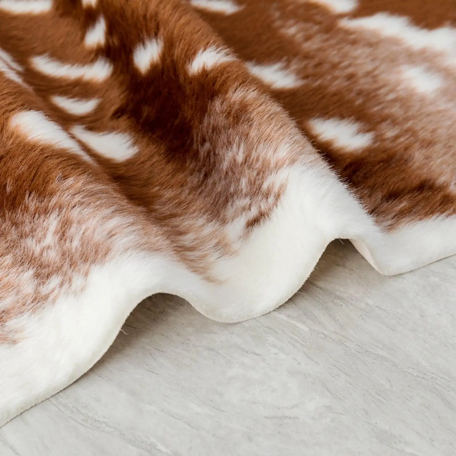 Faux Deer Rug Eco Friendly Faux Rustic for Living Room Bedroom Entryway - view 2