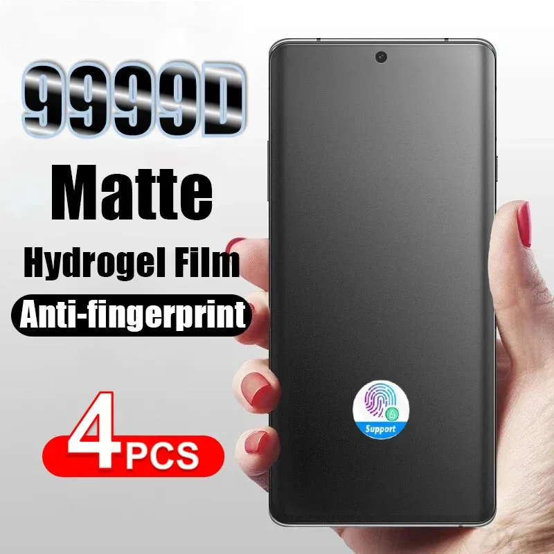 4 sztuki matowej folii hydrożelowej do Samsung Galaxy S24 S23 S22 S21 Note 20 Ultra S20 FE S10 Plus A13 4G A33 A73 A53 5G Screen Protector