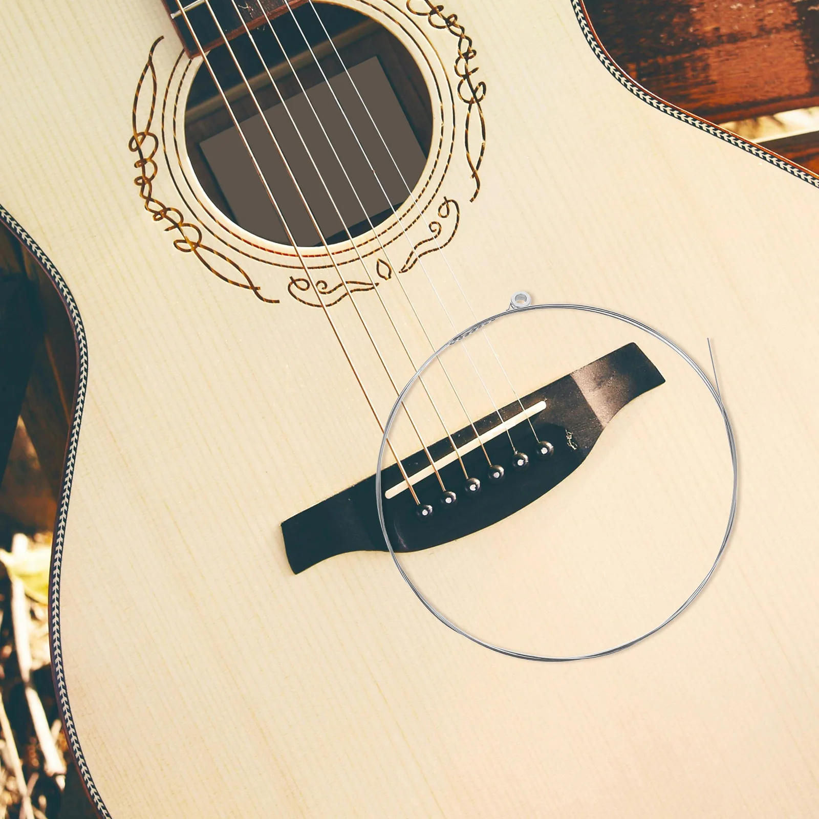 10 قطعة سلاسل بديلة للجيتار الصوتي واحد الصلب B سلاسل نغمة واضحة ضبط مستقرة إصلاح صيانة الغيتار دائم