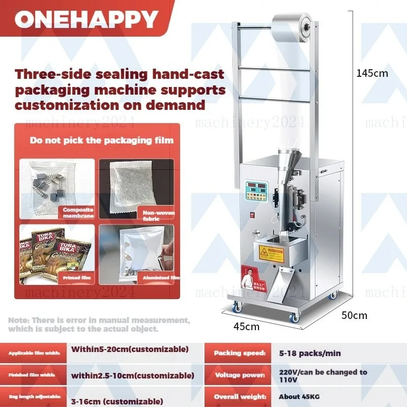 Mesin pengemas mesin penyegel komersial pengisian otomatis penuh 1-50g