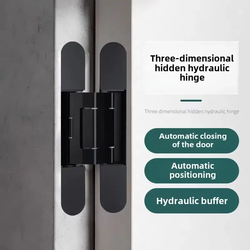 Hinge buffer automatic closing rebound secret door outer door three-dimensional adjustable self-closing hinge