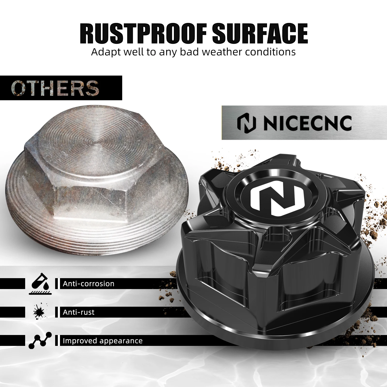 NICECNC Steering Stem Nut For Yamaha Tenere 700/XTZ 700 2019-2024 Tenere 700 Rally Edition 2020-2024 World Raid 2022 YZF R7
