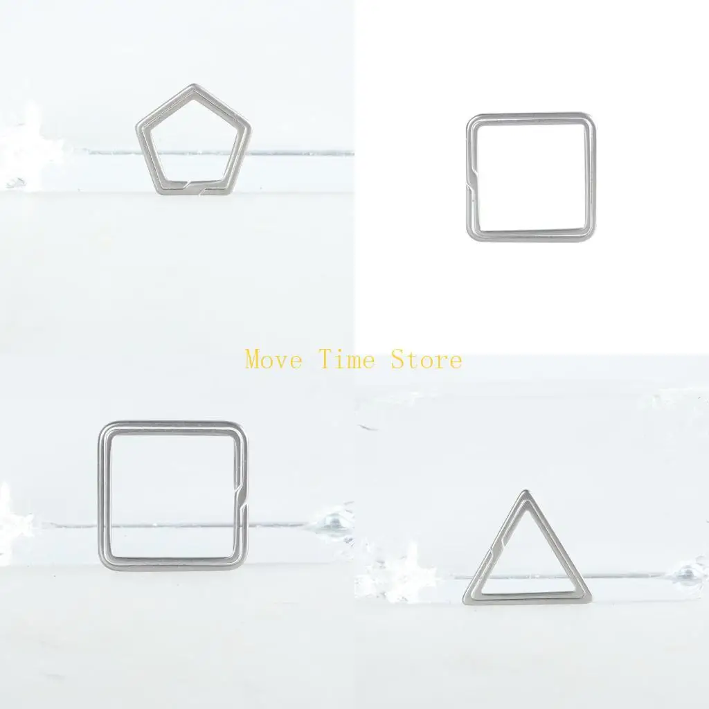 

92ME Титановые брелки с подвесной пряжкой, легко открывающиеся брелки, кольца с боковым нажатием, разделенный брелок, брелок с