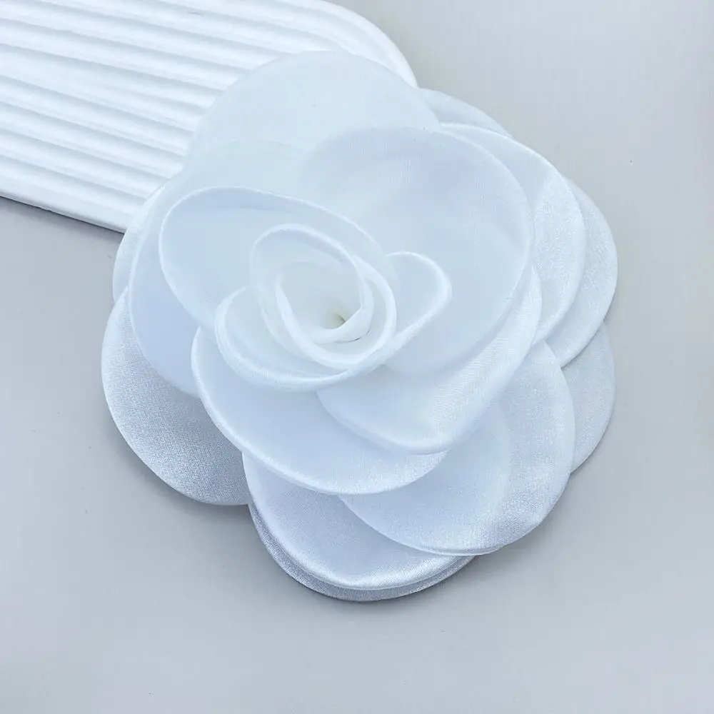 Broche de flor grande de 12cm para mujer, broche de rosa de tela, accesorios de ropa de moda, broche de Rosa romántico, nuevo