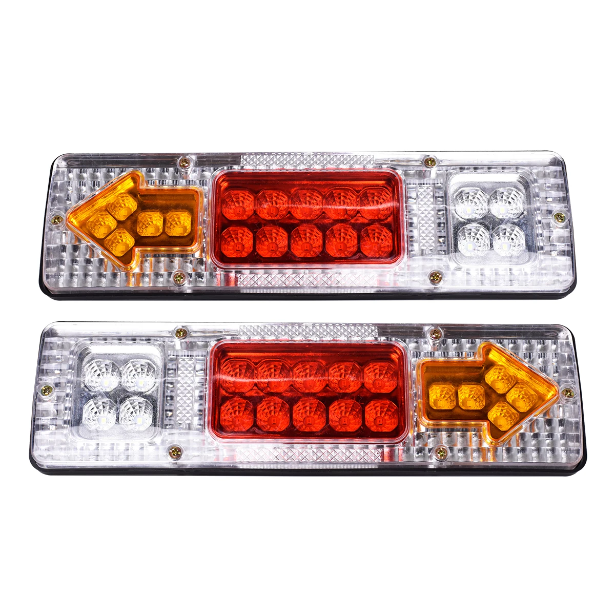 All in One Rear Tail Lamp 19 LED Turn Signal Stop Brake Reversing Lights 12V Truck Lorry Tractor Pickup Bus Car Motorhome