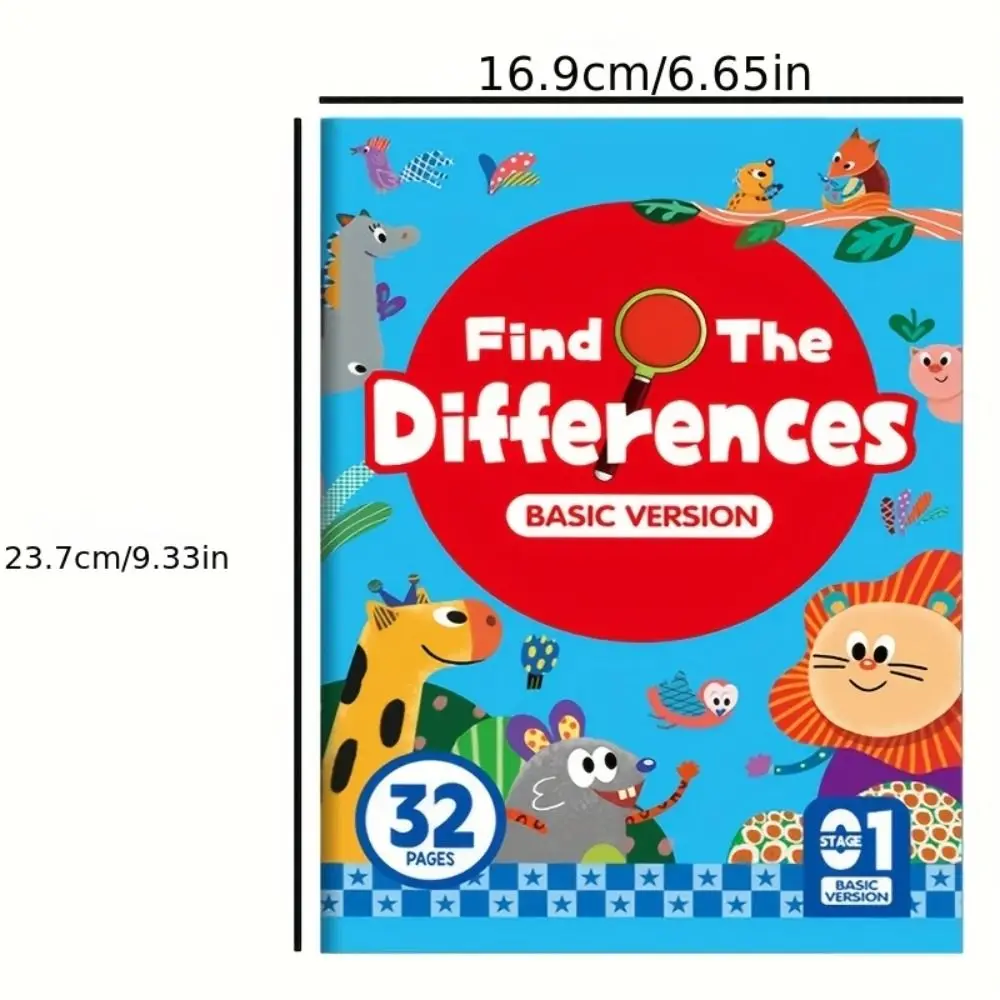 32 Pages Children's Search for Items Game Fun Design Look and Find Fun Coloring Book Visual Perception Focus and Attention